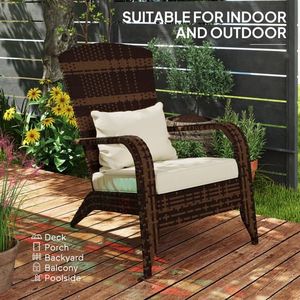 Sedie da Esterno in Rattan con Braciere, Elegante Collezione di Arredamento da Giardino - Product Image 6