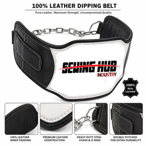 Heavy Duty Steel <b>Chain</b> Leather Dipping <b>Belt</b> With Customized Color Enhance Durability High Performance Workout Wear Gym <b>Belt</b> - Product Image 5