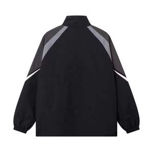 TR-CTJ-015 Manufacturer <b>Canvas</b> Bomber <b>Jacket</b> with Stand Collar Front Logo Windproof Autumn Outdoor Comfortable Fit Training - Product Image 4