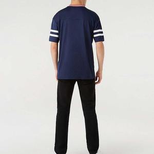 Jersey de Fútbol Americano de Alta Calidad, Color Azul Marino, Servicio OEM, Talla Grande, Manga Corta, Personalizable, Tela Suave, para Equipos - Product Image 2