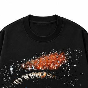 เสื้อยืดแขนยาวประดับเพชรเทียม ผ้าฝ้ายออร์แกนิค 100% หนัก 300 GSM เสื้อยืดแฟชั่นแนวสตรีทสำหรับทุกเพศ - Product Image 6