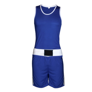 Ensemble de compétition de boxe personnalisé pour hommes, gilet et short de boxe en maille respirante, tenue d'entraînement et de combat OEM, articles de sport - Product Image 1