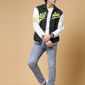 Custom Vintage School College <b>Mens</b> Varisty <b>Jackets</b> Leather sleeves Wool Letterman Crop <b>Varsity</b> <b>Jacket</b> ladies baseball chenille - Product Image 5