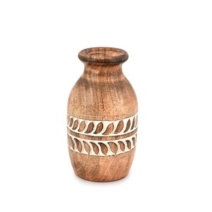 Vases et pots à fleurs en bois de manguier, fabrication sur mesure, vente en gros |   Aqdus Saleem Inde - Product Image 3