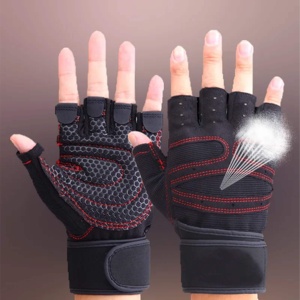 Reinforced Synthetic Leather Amara Outdoor Cycling Sports <b>Fingerless</b> <b>Gloves</b> Windproof Waterproof Breathable Racing <b>Gloves</b> - Product Image 5