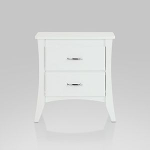 Comodino Elegante con Finitura Bianca Babb - Product Image 4