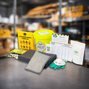 ชุดควบคุมการรั่วไหลอเนกประสงค์ขนาด 10 ลิตร สำหรับอุตสาหกรรม ถังพลาสติก ชุดดูดซับสารเคมีฉุกเฉิน พร้อมแผ่นและหมอนดูดซับ สำหรับความปลอดภัยในโรงงาน - Product Image 1