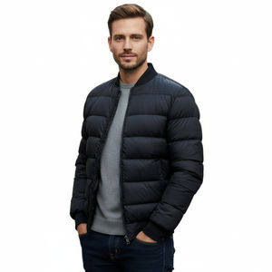 Abrigo Acolchado Grueso para Hombre |   Cremallera |   Chaqueta Bomber Estilo Hip Hop Vintage de Invierno |   Ropa Exterior Acolchada de Poliéster |   Logotipo Personalizado OEM/ODM - Product Image 2