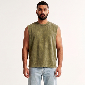 เสื้อกล้ามผู้ชายเสื้อคอตตอนผ้าโพลีเอสเตอร์หลากสี - Product Image 4