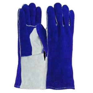 ถุงมือเชื่อมหนังวัวแท้คุณภาพสูง ได้รับมาตรฐาน CE หนา 11 ออนซ์ พร้อมปลอกแขนนิรภัย ป้องกันการบาดเจ็บขั้นสูง ถุงมือดับเพลิง - Product Image 1