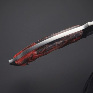 Cuchillo de Cocina Personalizado Hecho a Mano con Hoja Fija, Acero D2, Mango de Resina, Funda de Cuero, Cuchillo EDC para Camping al Aire Libre, OEM ODM - Product Image 2
