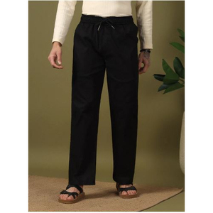 Pantalon d'été décontracté en mélange de coton léger et élégant de haute qualité, coupe ajustée de luxe, en promotion, exportateur - Product Image 1