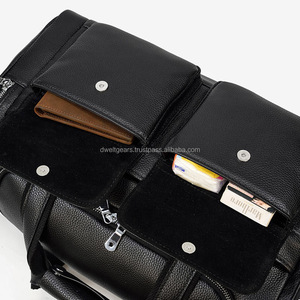 Sac de voyage en toile avec garniture en cuir, sac de week-end vintage, logo personnalisé, fournisseur OEM, marque privée, vente en gros - Product Image 5