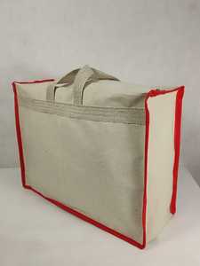 Custom Canvas <b>Tote</b> <b>Bag</b> Cotton Shopping <b>Bag</b> with <b>Zipper</b> Handle Reusable Carry <b>Bag</b> for Travel Daily Use - Product Image 2
