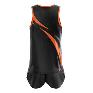 Conjunto de Uniforme de Atletismo sin Mangas de Color Único y Atractivo con Sublimación - Product Image 6