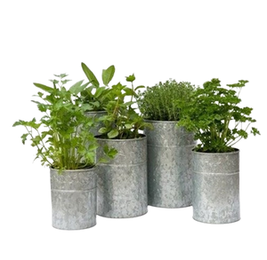 Macetas Galvanizadas al por Mayor para Exportación, Macetas Decorativas para Hogar y Jardín, Macetas Metálicas para Plantas Verdes - Product Image 6