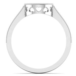 Anillo de Moissanita con Inicial del Alfabeto en Oro Sólido de 14K para Mujer, Personalizado de la A a la Z, Joyería para Uso Diario - Product Image 2