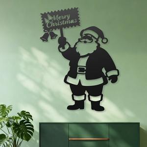 ของตกแต่งผนังรูปซานตาคลอสทำมือจากโลหะสีดำ ของตกแต่งบ้านสำหรับงานปาร์ตี้ ของตกแต่งผนังห้องเด็กเล่น และงานศิลปะติดผนังสำหรับเทศกาล จากอินเดีย - Product Image 5