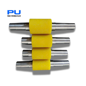 Rouleau en caoutchouc écologique en polyuréthane (PU) avec noyau en acier et aluminium, dureté Shore 90A - 70D pour machines de fabrication minière - Product Image 1