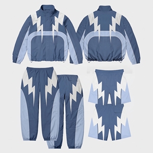 Ensemble survêtement coupe-vent personnalisé pour enfants, veste en nylon à quart de zip et pantalon légers pour tout-petits, tenue de sport pour enfants, faible MOQ - Product Image 3