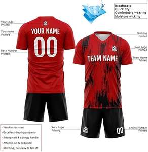 Uniforme de Fútbol de Último Diseño 100% Poliéster, Nuevo Estilo, Profesional para Adultos, Calidad Premium, Color Personalizado, Logotipo Personalizado, Secado Rápido - Product Image 2