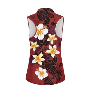 New Design Women's Badminton Jersey Uniform Quick Dry Spandex/Nylon V Neck Sleeveless Wholesale <b>Sports</b> <b>Apparel</b> - Product Image 5