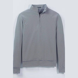 <b>Men's</b> Blue Quarter-Zip Fleece <b>Jacket</b> Breathable Casual Knitted Long Sleeve Solid Color Autumn Wear <b>cycling</b> outerwear - Product Image 5