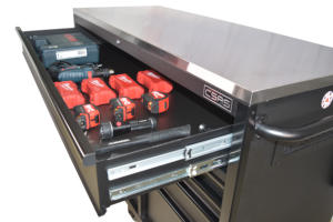 Gabinete de Herramientas CSPS de 52 Pulgadas con 10 Cajones, Ruedas con Bloqueo, Deslizadores con Rodamientos de Bolas, Cerradura con Llave, Certificado ISO9001, Recubrimiento en Polvo - Product Image 5