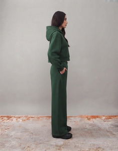 Ensemble de survêtement pour femme à coupe ample, avec sweat à capuche et pantalon de survêtement à jambes larges, style décontracté, hiver, longueur intégrale - Product Image 3
