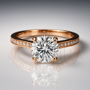 Most Selling Minimalist Round Cut Pave Settings Diamond <b>Ring</b> for Everyday Wear Office Use and Elegant Styling Available In Sale - Product Image 3