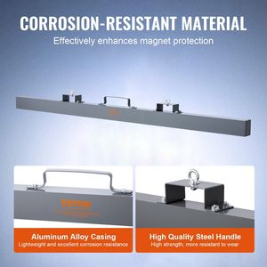 120lbs spazzatrice magnetica per carrelli elevatori di tipo industriale in acciaio per sollevamento magneti per la raccolta di bulloni di ferro trucioli di metalli per - Product Image 4