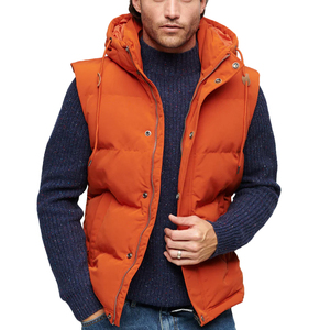 Chaleco acolchado sin mangas con capucha para hombre, con cremallera, logotipo personalizado, cálido, cortavientos, acolchado, en oferta. - Product Image 4
