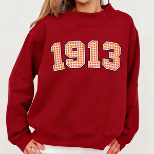 Sudadera de cuello alto bordada para mujer, mezcla de poliéster/algodón, anti-bolitas, transpirable y ecológica - Product Image 6