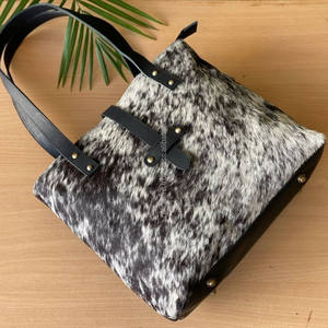 Western Handmade Real Hair On Cowhide <b>Leather</b> Large Tote Bag Vintage Cowgirl Stylish 100% Cowhide <b>Leather</b> Luxury <b>Shopping</b> Purses - Product Image 6