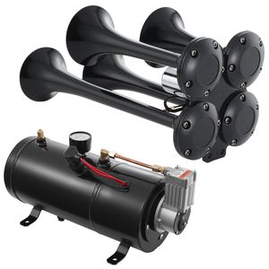 Kit de Bocinas de Tren, 4 Trompetas, Bocina de Aire de 150dB para Camionetas, Compresor de Aire de 12V y 120 psi, 0.8 Gal/3, Advertencia de Tráfico - Product Image 3