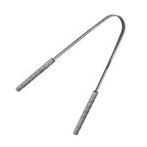 Nettoyeur de langue en acier inoxydable de 5 pouces, éliminateur de mauvaise haleine, outil d'hygiène buccale, outil de soins dentaires réutilisable - Product Image 2