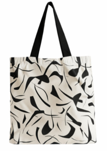 Bolsa de Compras de Lona para Mujer, Gran Capacidad, Diseño Moderno, con Logotipo Personalizado Impreso, Reciclable, Color Natural, de Algodón - Product Image 2