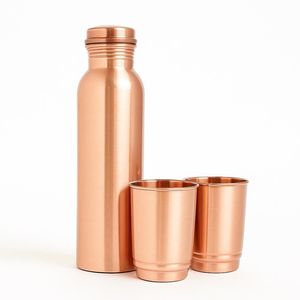 Bouteille d'eau en cuivre, solution d'hydratation propre, vaisselle ayurvédique écologique réutilisable, anti-fuite pour une consommation sûre au quotidien - Product Image 4