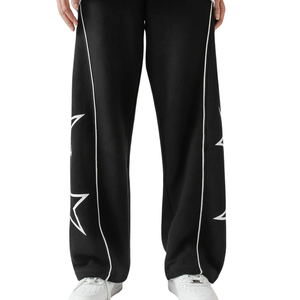 Custom 100% Soft Cotton Men Breathable Straight Leg Sports Pants Lightweight Casual Outdoor <b>Trousers</b> with Elastic Waist - Product Image 1
