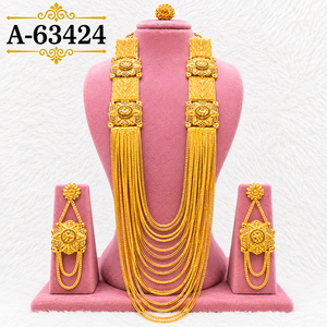 MOLL JEWELLERS Golden Ball Zircon Necklace Earring <b>Set</b> for Women 24K Gold Plated Alloy Trendy Wedding Jewelry Third Party - Product Image 6