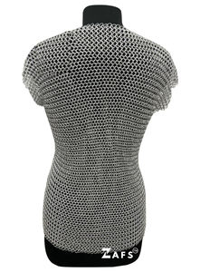 Camisa de Armadura Medieval de Anillos de Aluminio, sin Mangas, Cuello en V, para Reenactment, Ferias y Eventos Históricos de Cosplay - Product Image 4