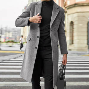 Abrigo de Lana de Alta Calidad para Hombre, Corte Entallado, Doble Botonadura, Abrigo Largo para un Estilo Elegante en Invierno - Product Image 3