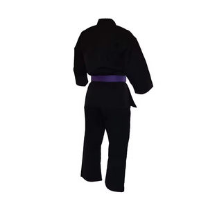 Uniforme de Taekwondo Negro Premium con Cinturón Morado para Entrenamiento de Artes Marciales, Competencia, Práctica y Rendimiento Profesional - Product Image 5