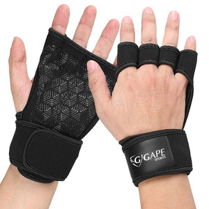 Custom Logo Printed Hand Grips Gym Fitness Cross Fit Neoprene <b>Gloves</b> Breathable Lightweight Durable Half Finger Unisex Home - Product Image 1