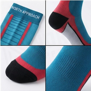 North Approach Knee High Compression <b>Socks</b> Blue Red <b>Breathable</b> Running <b>Socks</b> for Adults Summer - Product Image 4