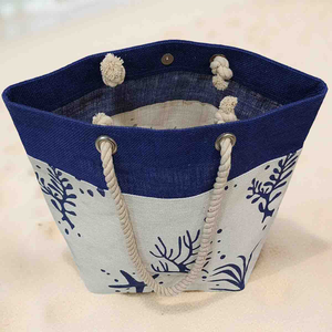 Bolsa de Compra de Yute Teñida Ecológica con Impresión Personalizada, Asa de Cinta de Polipropileno Acolchada de Algodón, Patrón de Letras - Precio Incluido - Product Image 4