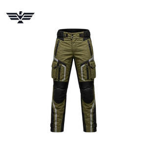 Conjunto de Chaqueta y Pantalones para Motociclistas, Color Verde Oliva y Negro, Resistente al Viento, Reflectante, con Bloques de Color, Equipo de Protección para Viajes - Product Image 6