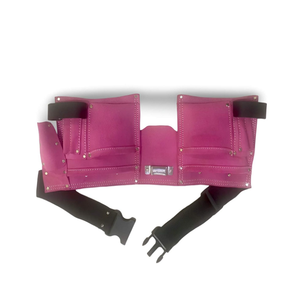 Pink <b>Leather</b> <b>Tool</b> Belt With Adjustable Straps Multi Function Waist Bag Use For Universal <b>Tool</b> Storage - Product Image 3