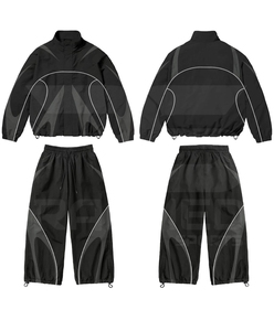 2026 Unisex Sporty Tracksuit Set Full Sleeve Stand Sublimation Tracksuit Set 100% Nylon Breathable Polyester Jacket <b>Pants</b> Adult - Product Image 4