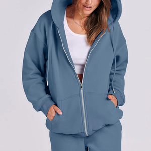 Business OEM Women's High Quality 100% Cotton Eco-Friendly Breathable Quick Dry Streetwear Customizable <b>Gym</b> Sports <b>Tracksuits</b> - Product Image 6